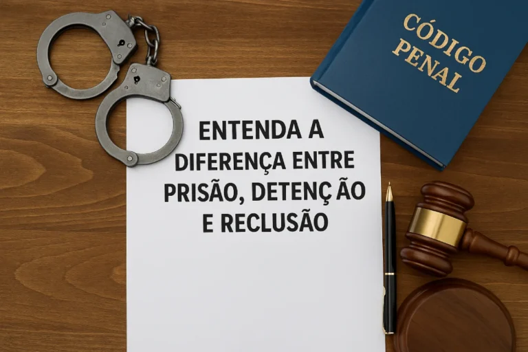 qual a diferença entre prisão detenção e reclusão